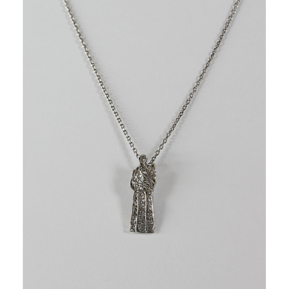 Saint Anthony Silver Filigree Necklace