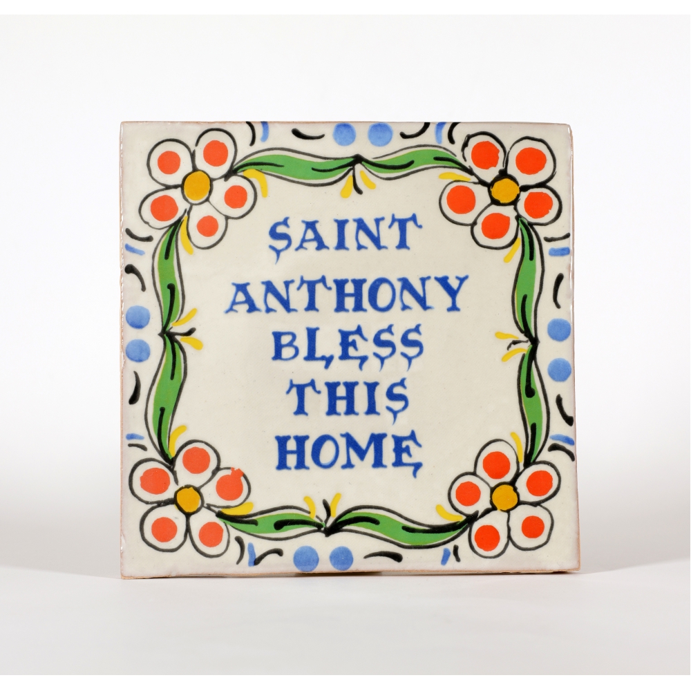 Azulejo “Saint Anthony Bless This Home”