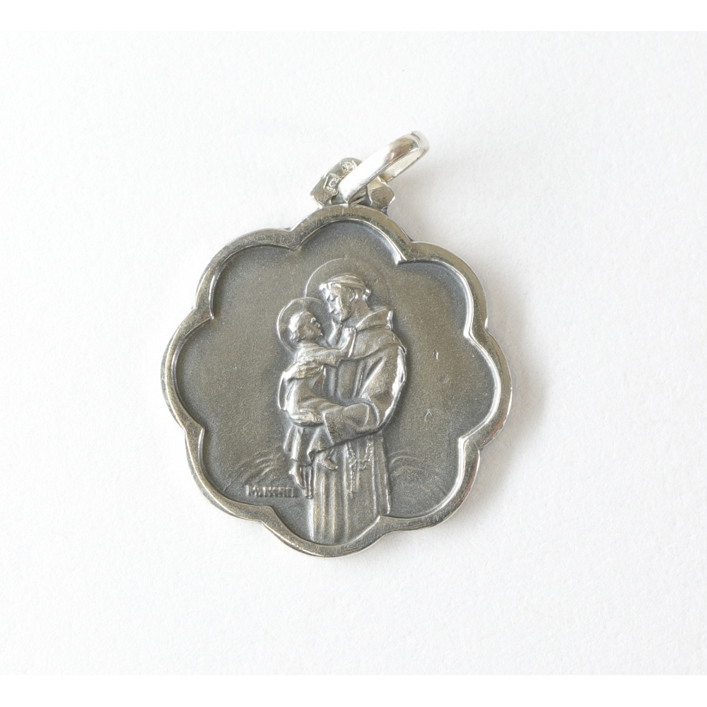 Floral Saint Anthony Medal 